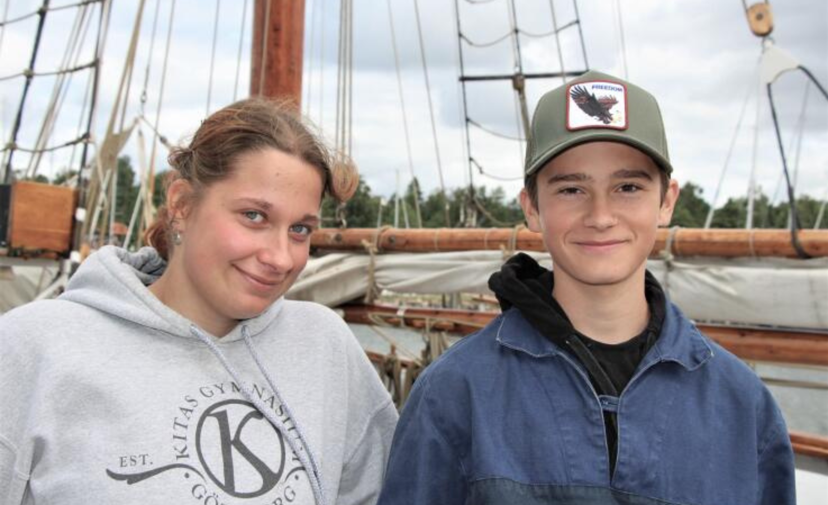 Corbin Dedijer och Ida Källvik är två av de många ungdomar som brinner för fartyget.